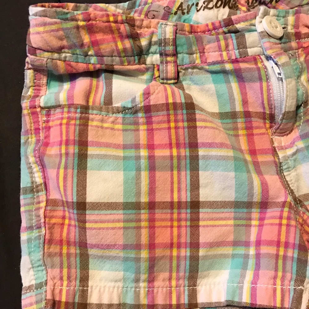 Arizona Jeans Company Pink Plaid Girls Shorts Size 7 - Picture 2 of 8